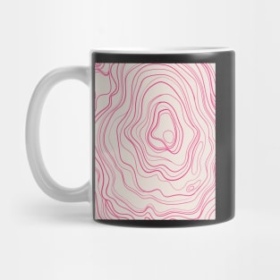 Pink  Abstract Topography  Aesthetic  Pattern Mug